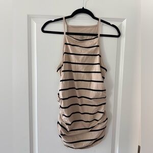 Torrid Black and Tan Striped Tank Top